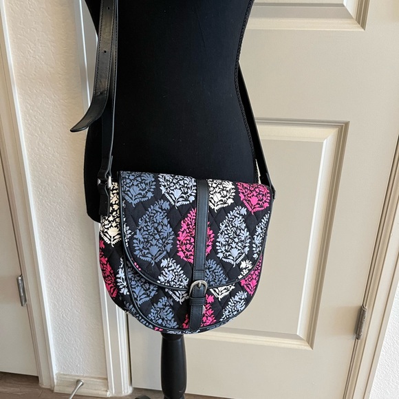 Vera Bradley Slim Saddle Bag Northern Lights Pattern Retired - Picture 2 of 6